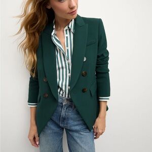 Veronica Beard Miller Dickey Jacket size 2 emerald green